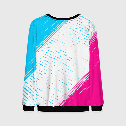 Мужской свитшот Aerosmith neon gradient style / 3D-Черный – фото 2