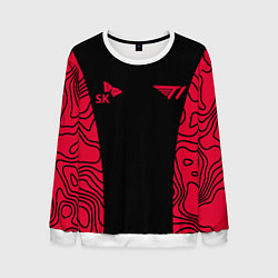 Свитшот мужской T1 форма red, цвет: 3D-белый