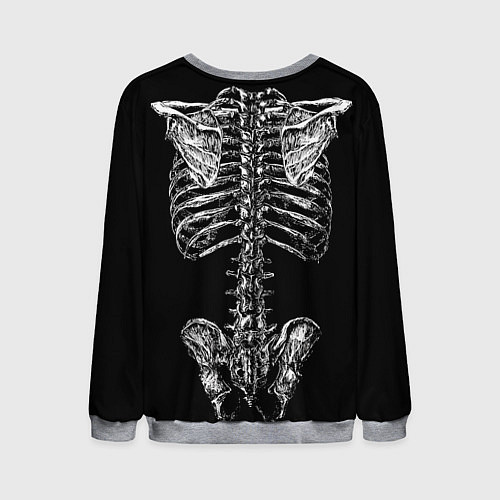 Мужской свитшот Скелет человека / 3D-Меланж – фото 2