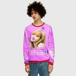 Свитшот мужской Blackpink Lisa pink, цвет: 3D-красный — фото 2