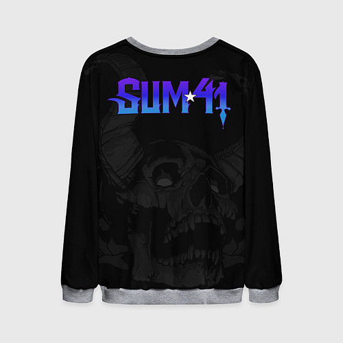 Мужской свитшот Sum41 horns skull / 3D-Меланж – фото 2