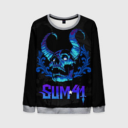 Свитшот мужской Sum41 horns skull, цвет: 3D-меланж