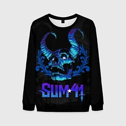 Свитшот мужской Sum41 horns skull, цвет: 3D-черный