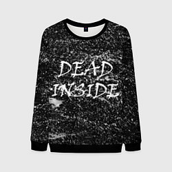 Свитшот мужской Dead Inside надпись и брызги, цвет: 3D-черный