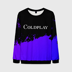 Мужской свитшот Coldplay purple grunge