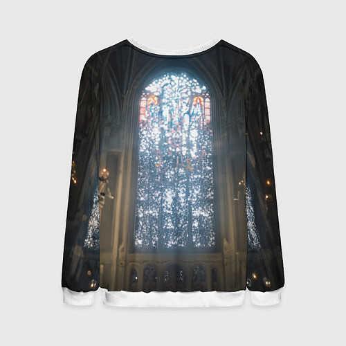 Мужской свитшот Монашка 2b от нейросети / 3D-Белый – фото 2