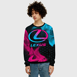 Свитшот мужской Lexus - neon gradient, цвет: 3D-черный — фото 2