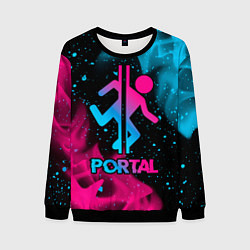 Мужской свитшот Portal - neon gradient