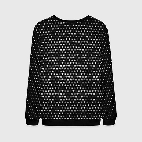 Мужской свитшот Slipknot glitch на темном фоне: символ сверху / 3D-Черный – фото 2