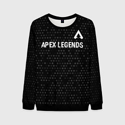 Свитшот мужской Apex Legends glitch на темном фоне: символ сверху, цвет: 3D-черный