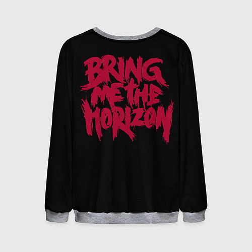 Мужской свитшот Bring me the horizon dinosaurs / 3D-Меланж – фото 2