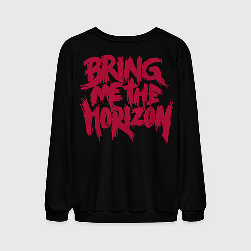 Мужской свитшот Bring me the horizon dinosaurs / 3D-Черный – фото 2