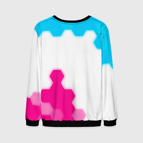 Мужской свитшот The Sims neon gradient style: надпись, символ / 3D-Черный – фото 2