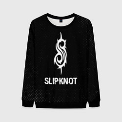 Свитшот мужской Slipknot glitch на темном фоне, цвет: 3D-черный