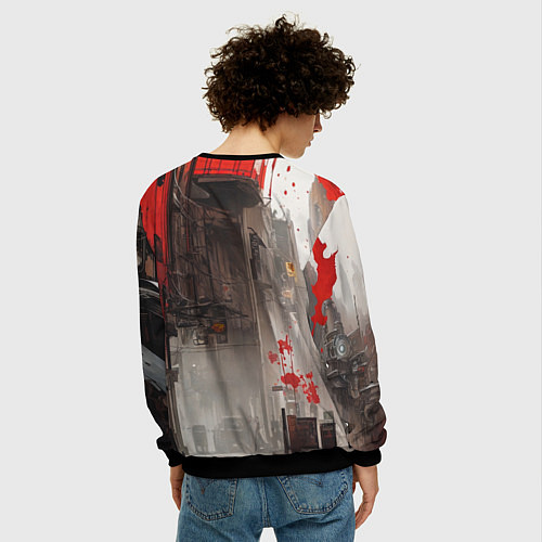 Мужской свитшот Охотница за беглецами / 3D-Черный – фото 4