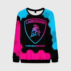 Мужской свитшот Lamborghini - neon gradient