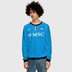 Свитшот мужской Виктор Осимхен Наполи форма 2324 домашняя, цвет: 3D-черный — фото 2