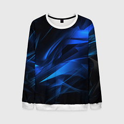 Свитшот мужской Black blue texture, цвет: 3D-белый