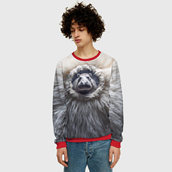 Свитшот мужской Брутальный бегемот, цвет: 3D-красный — фото 2