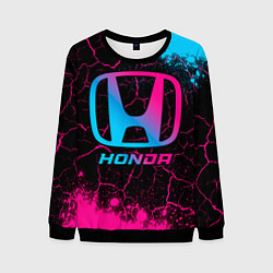 Свитшот мужской Honda - neon gradient, цвет: 3D-черный