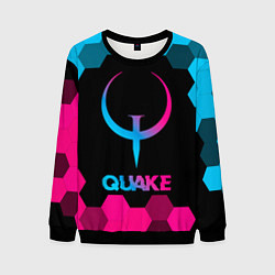Свитшот мужской Quake - neon gradient, цвет: 3D-черный