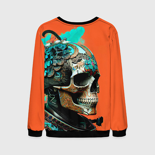 Мужской свитшот Art skull - irezumi - Japan / 3D-Черный – фото 2