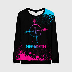 Мужской свитшот Megadeth - neon gradient