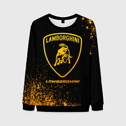 Мужской свитшот Lamborghini - gold gradient