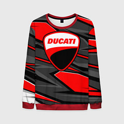 Свитшот мужской Ducati - red stripes, цвет: 3D-красный