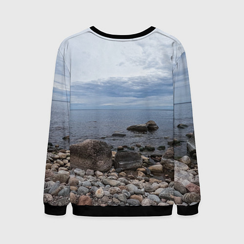 Мужской свитшот Ладожское озеро / 3D-Черный – фото 2