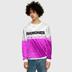 Свитшот мужской Ramones rock legends: символ сверху, цвет: 3D-белый — фото 2
