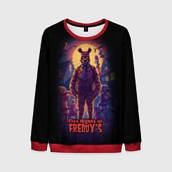 Свитшот мужской Five Nights at Freddys horror, цвет: 3D-красный