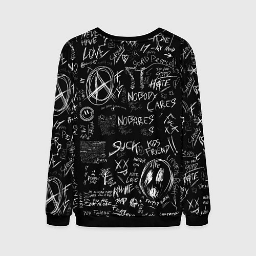 Мужской свитшот Токийский гуль - Dead inside mood / 3D-Черный – фото 2