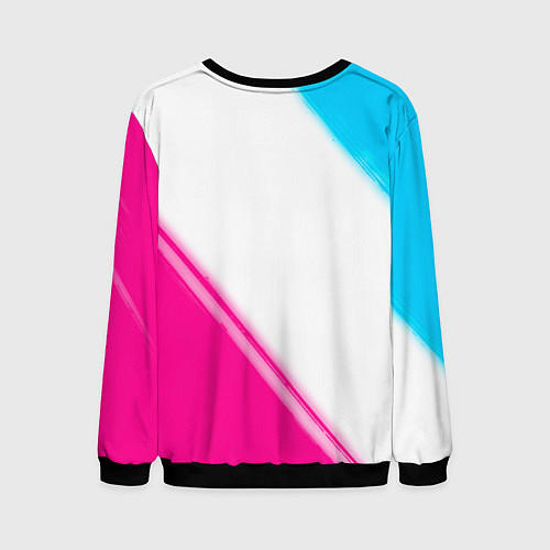 Мужской свитшот Black Clover neon gradient style: надпись, символ / 3D-Черный – фото 2