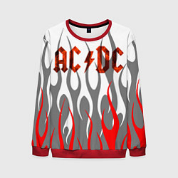 Свитшот мужской Acdc пламя, цвет: 3D-красный