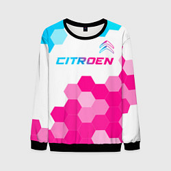 Мужской свитшот Citroen neon gradient style: символ сверху