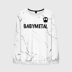 Мужской свитшот Babymetal glitch на светлом фоне: символ сверху