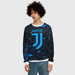 Свитшот мужской Juventus blue logo, цвет: 3D-белый — фото 2