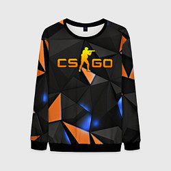 Свитшот мужской CSGO orange style, цвет: 3D-черный