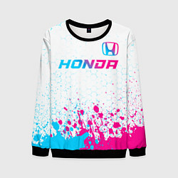 Мужской свитшот Honda neon gradient style: символ сверху