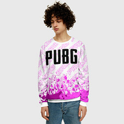 Свитшот мужской PUBG pro gaming: символ сверху, цвет: 3D-белый — фото 2