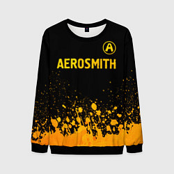 Мужской свитшот Aerosmith - gold gradient: символ сверху