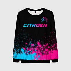 Мужской свитшот Citroen - neon gradient: символ сверху