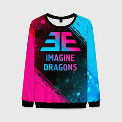 Мужской свитшот Imagine Dragons - neon gradient