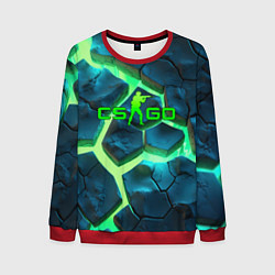 Мужской свитшот CS GO green texture logo