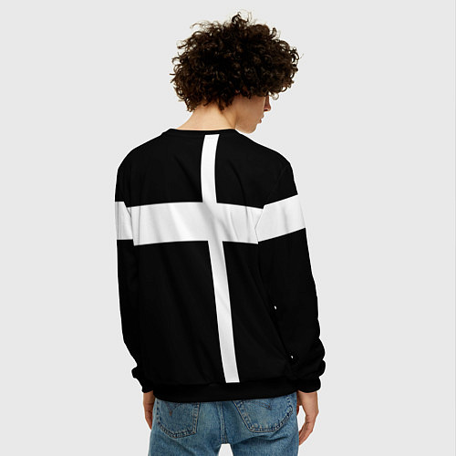 Мужской свитшот Ичиго и занпакто - Блич / 3D-Черный – фото 4