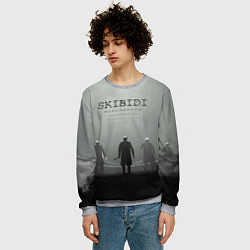 Свитшот мужской Skibisi toilet Camera men, цвет: 3D-меланж — фото 2