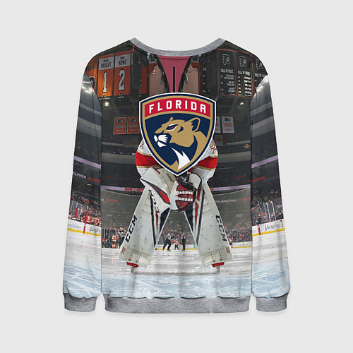 Мужской свитшот Sergey Bobrovsky - Florida panthers - hockey / 3D-Меланж – фото 2