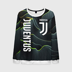 Свитшот мужской Juventus dark green logo, цвет: 3D-белый