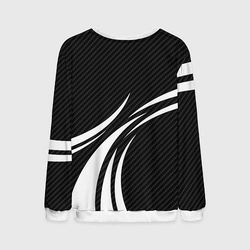 Мужской свитшот Fox carbon line - white / 3D-Белый – фото 2